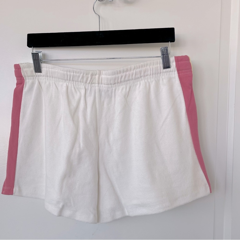 Wildfox Candy Stripe Miami Women’s Shorts Terry Cotton Vanilla Size Medium - Picture 2 of 10